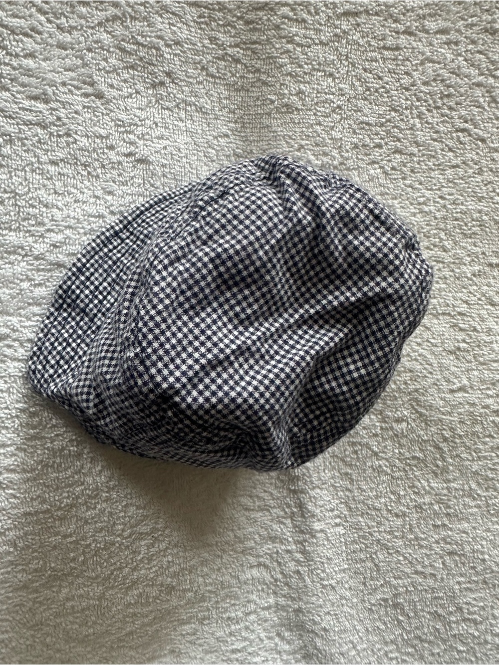 Kids Black & White Gingham Newsboy Cap - Unbranded